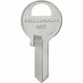 Hillman Traditional Key Padlock Key Blank M15 Single For Master Locks, 10PK 85172